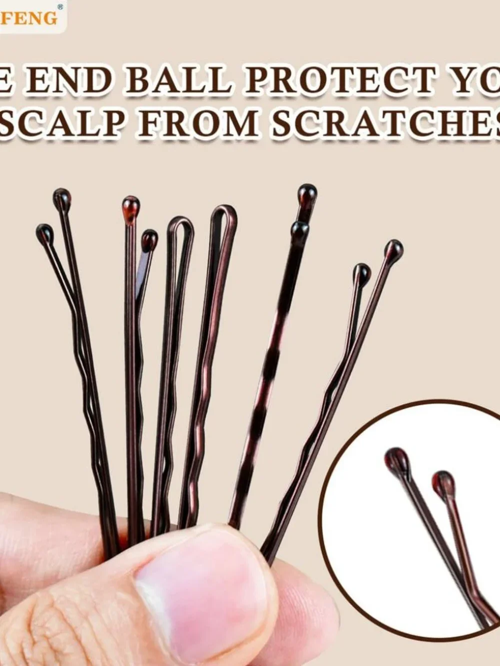 Bobby Pins Brown, 330 Count 2.2 Inch Hair Pins With Cute Box, Premium Bobby Pin